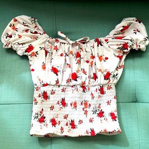 Urban kids cute rose flower top crop top.